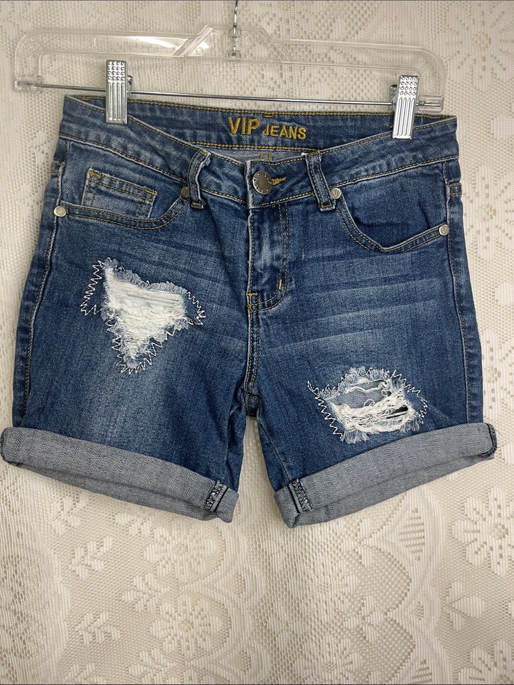 😻5for$15😻VIP Rolled Cuff Denim Shorts NWOT 1/2